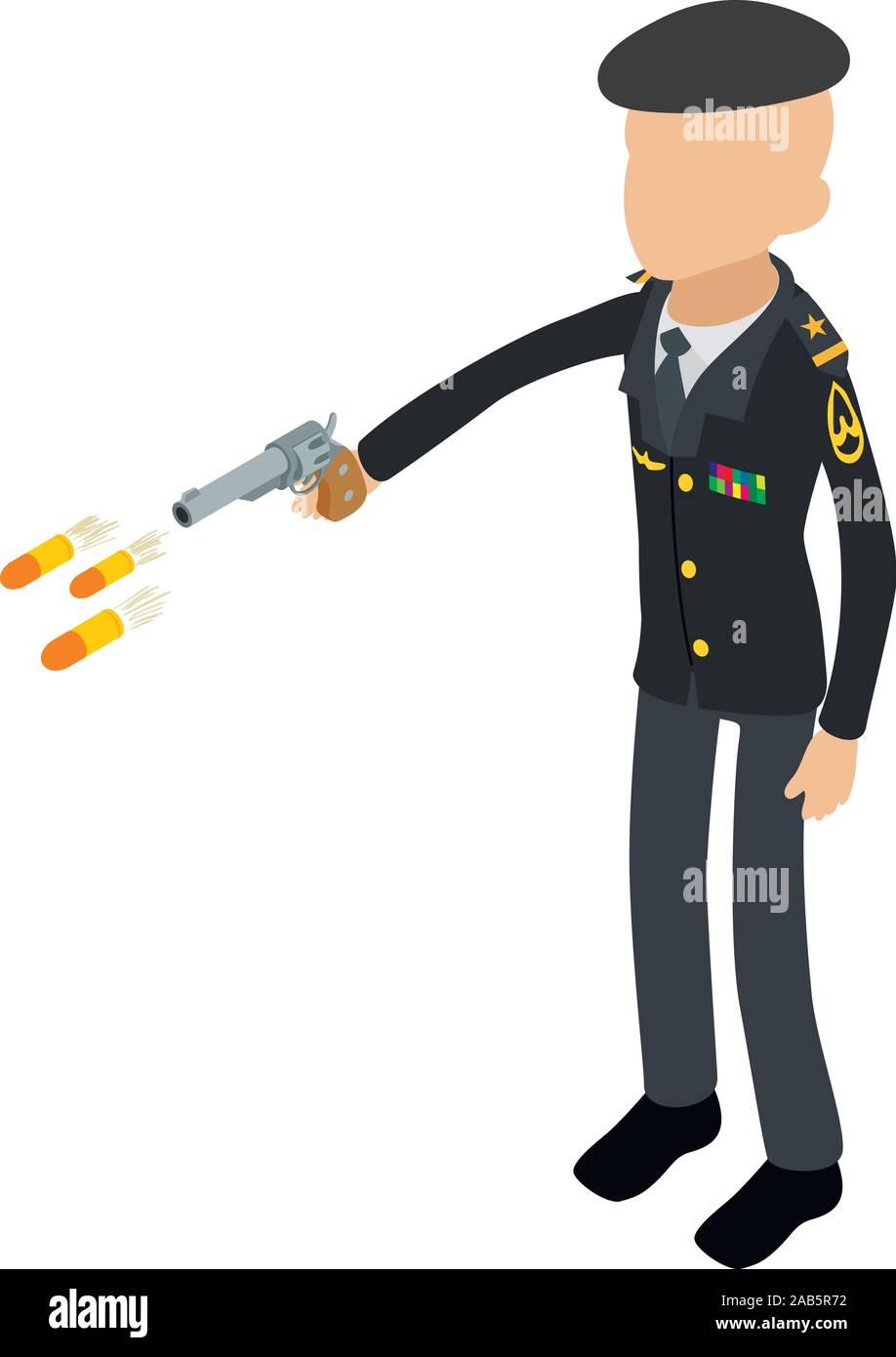 Shot icon, isometric style Stock Vector
