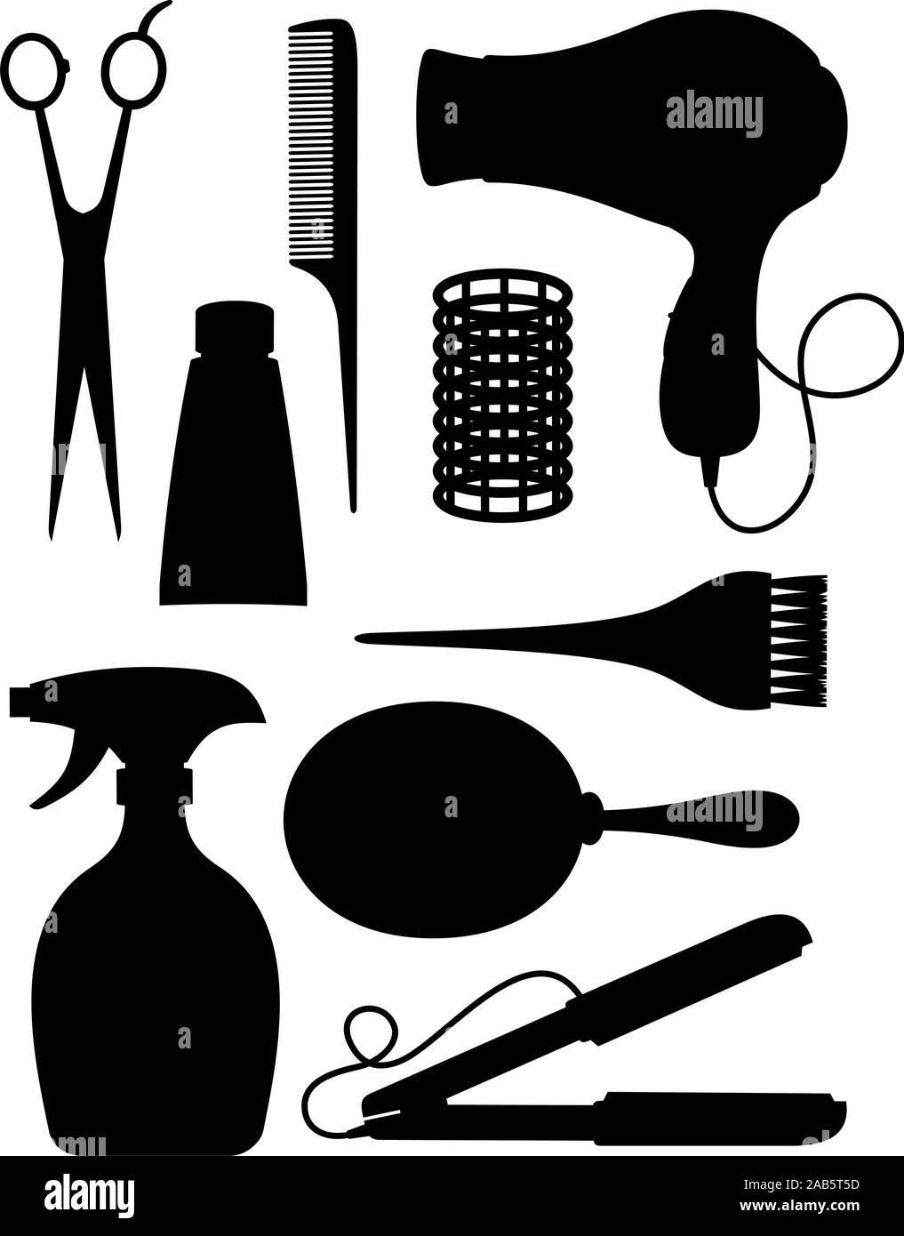 hair salon silhouette clip art Stock Vector