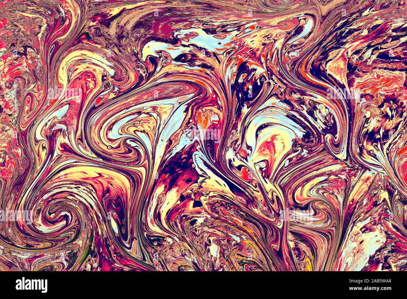 Traditional Ottoman Turkish abstract marbling art patterns as ...