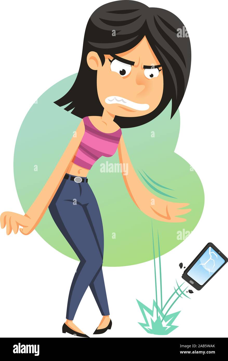 woman dropping phone Stock Vector Image & Art Alamy
