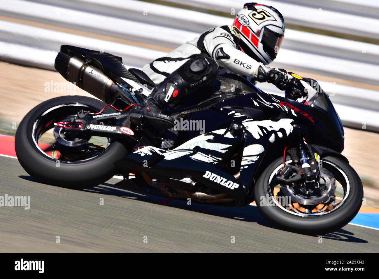 HONDA CBR600RR MOTORCYCLE AND DOING TRACKDAYS Stock Photo