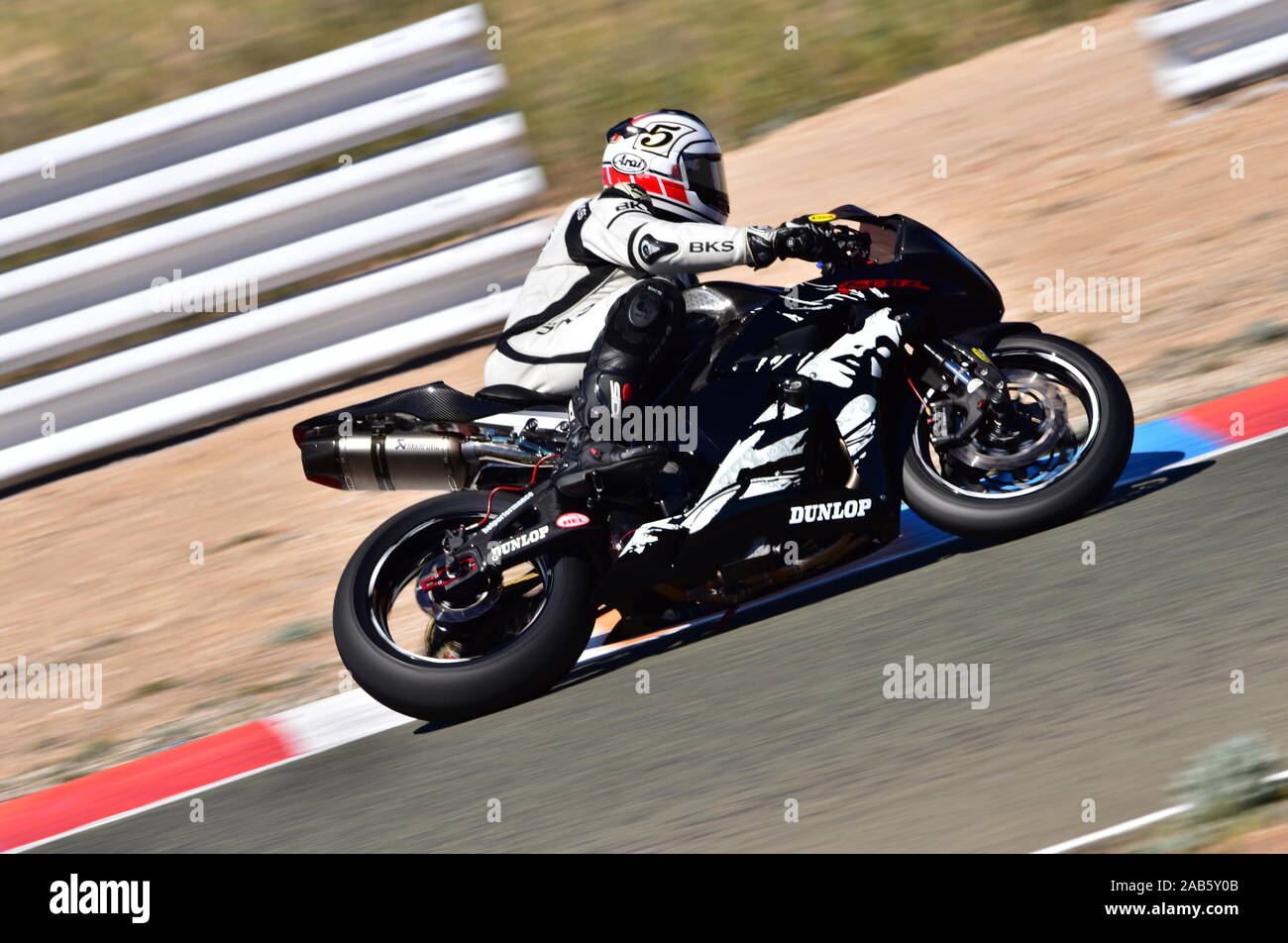 HONDA CBR600RR MOTORCYCLE AND DOING TRACKDAYS Stock Photo