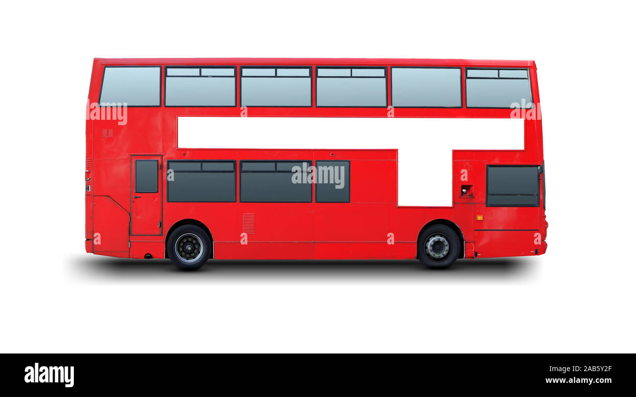 A photography of a red London bus Stock Photo