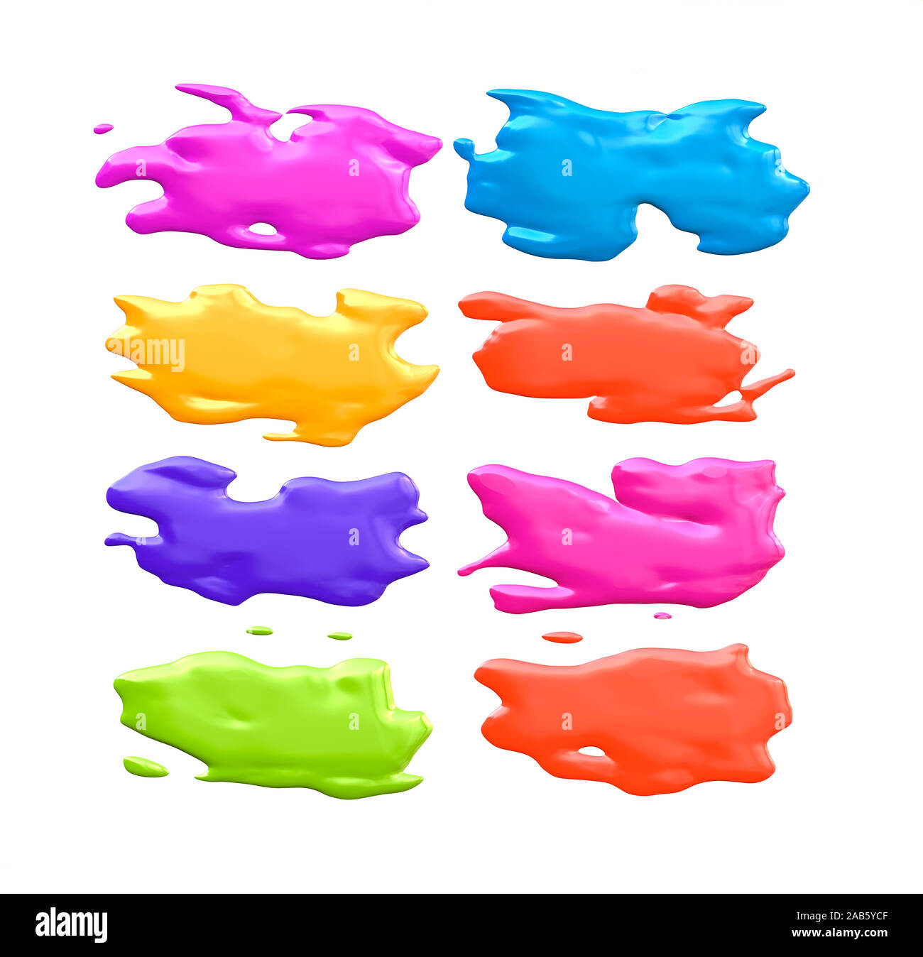 3d paint orange color splash hi-res stock photography and images - Alamy