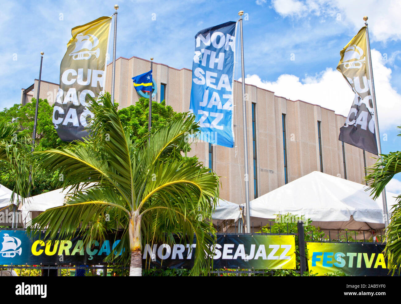 Curacao North Sea Jazz is a yearly music event in august/September on the world trade center on Curacao in the Caribbean Stock Photo