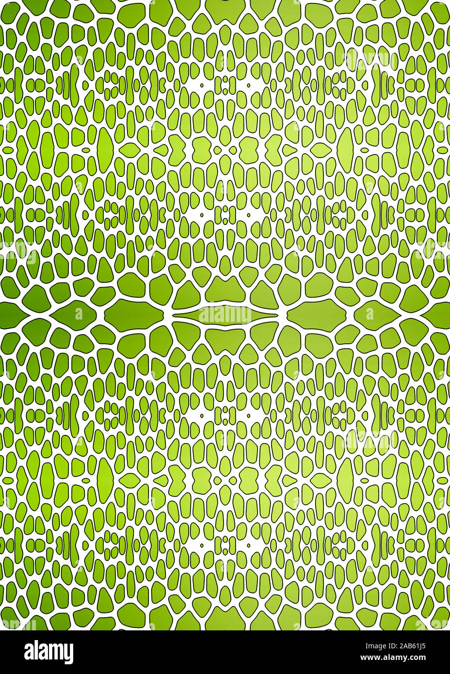An illustration of a nice green snake texture Stock Photo