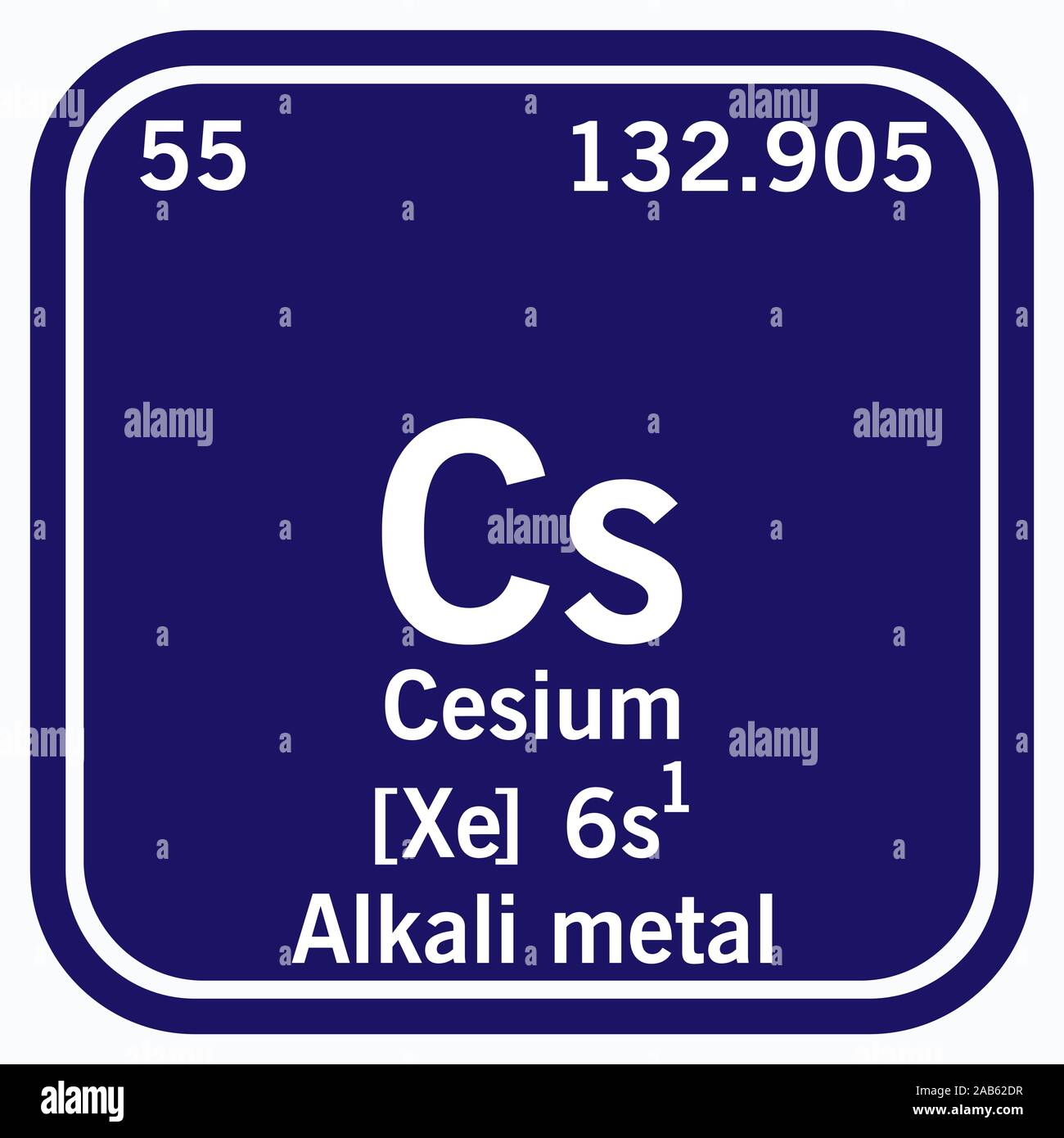 Cesium Periodic Table of the Elements Vector illustration eps 10 Stock