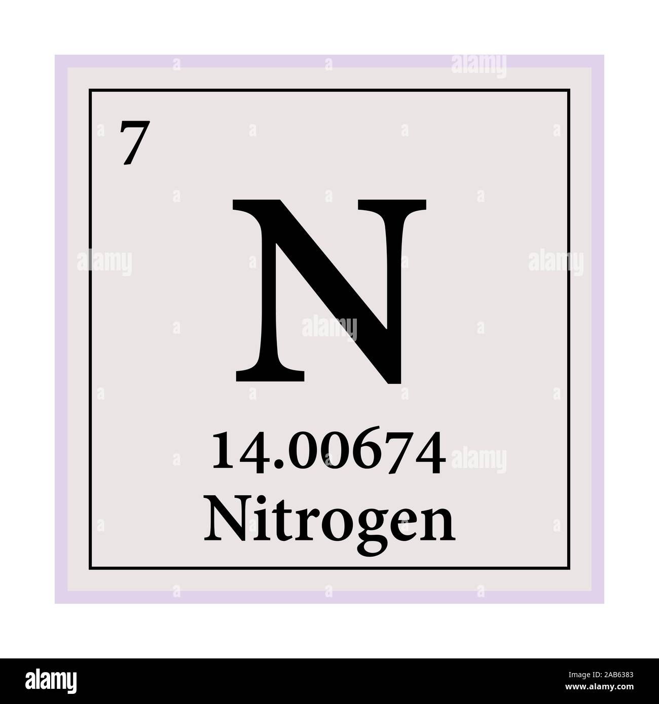 Nitrogen Periodic Table of the Elements Vector illustration eps 20 ...