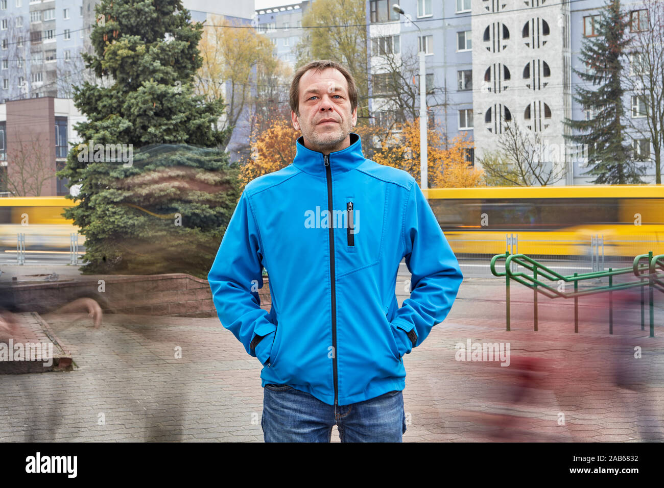 Sad lonely aged man walking hi-res stock photography and images - Alamy