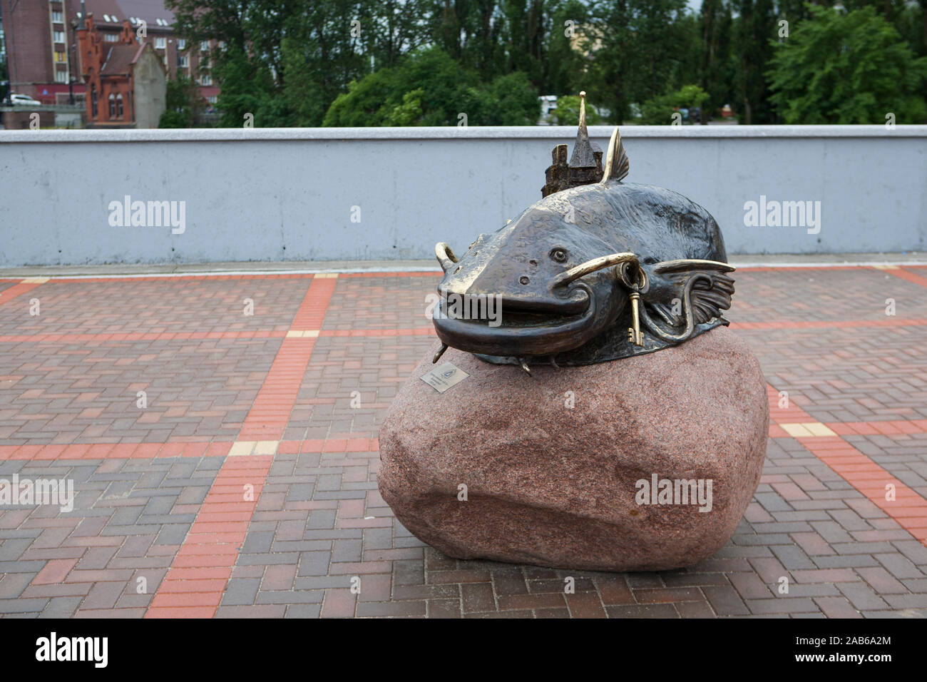 Kaliningrad, Kaliningrad Oblast, Russia - catfish sculpture Stock Photo