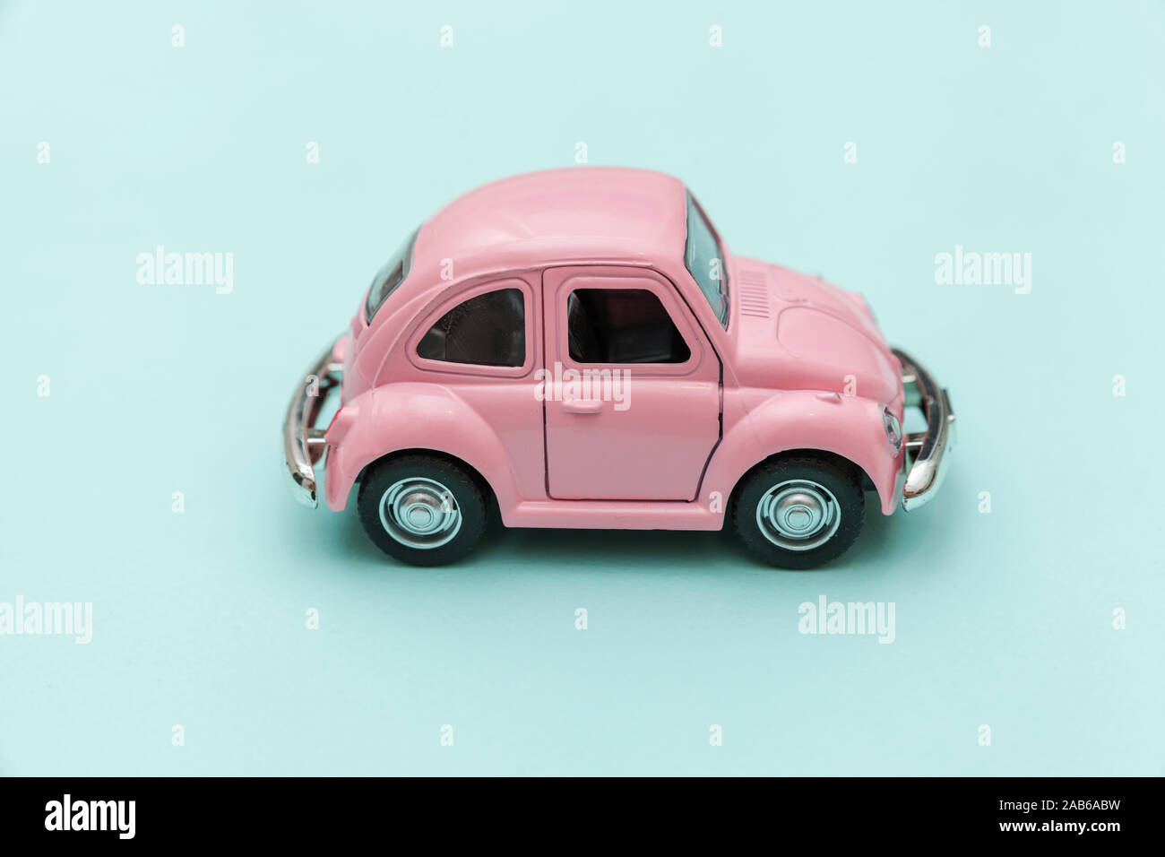 Simply Design With Pink Vintage Retro Toy Car Isolated On Blue Pastel Colorful Background Automobile And Transportation Symbol City Traffic Delivery Concept Copy Space For Text Stock Photo Alamy