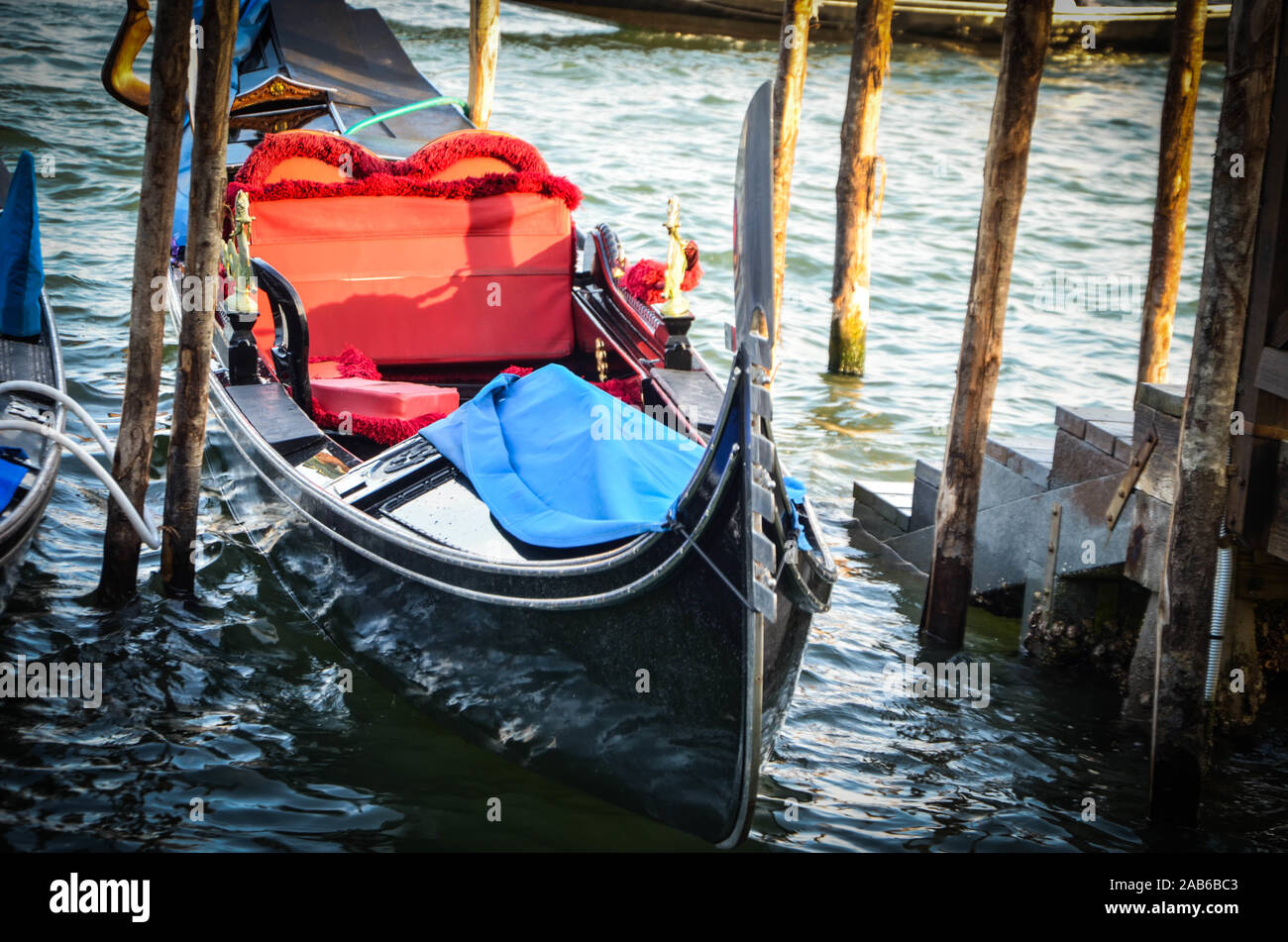 italian gondola close up view Stock Photo - Alamy