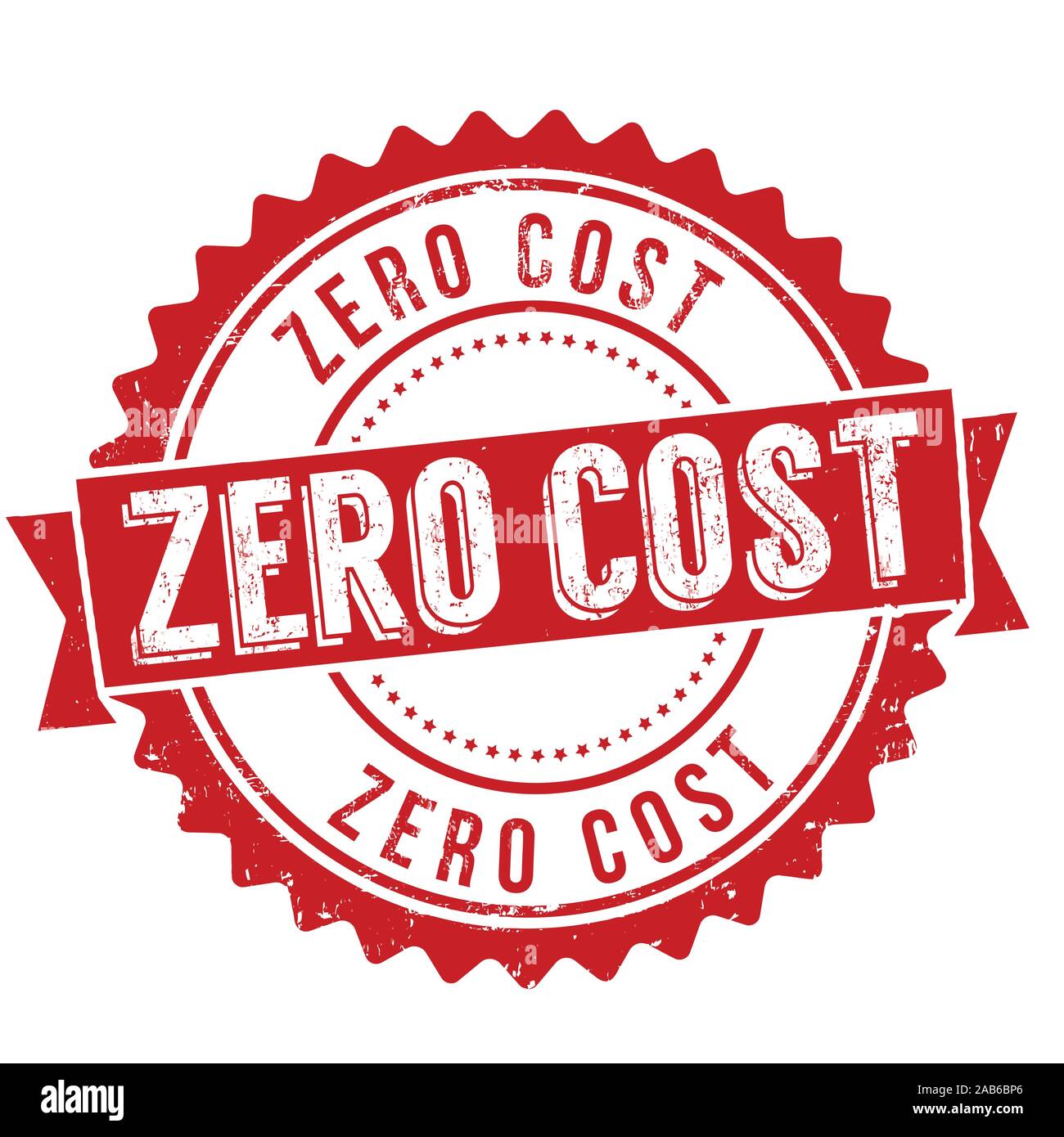 Zero cost sign or stamp on white background, vector illustration Stock Vector Image & Art Alamy
