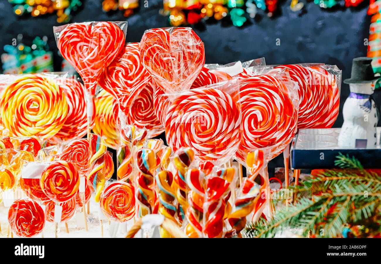 Sweet sugar candies on street hi-res stock photography and images - Alamy