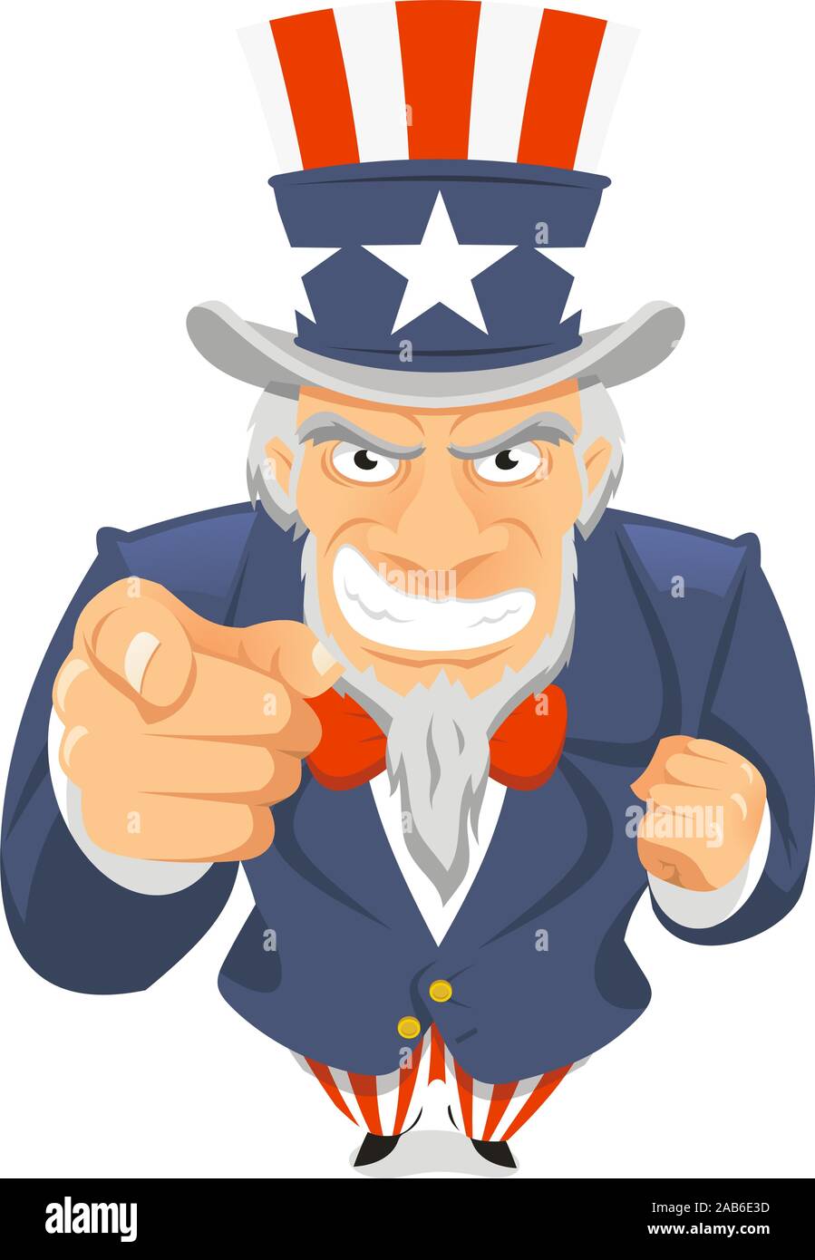 Uncle Sam Wants You vector illustration. Stock Vector