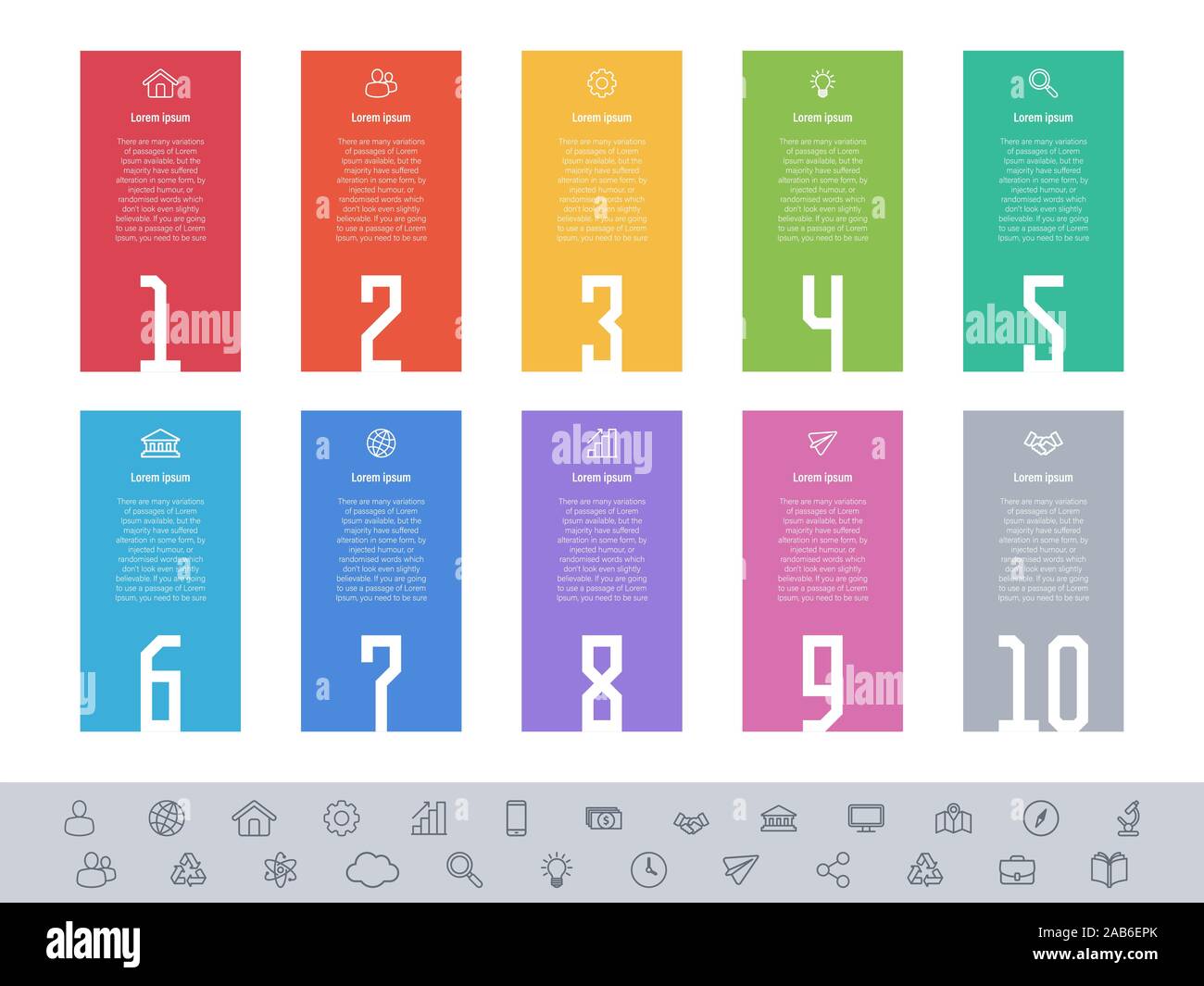 Infographic design business concept vector illustration with 10 steps ...