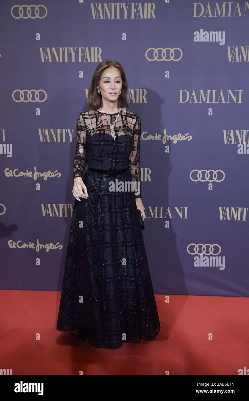 November 25, 2019, Madrid, Madrid, Spain: Isabel Preysler attends the Vanity Fair 'Person of the year 2019' at Royal Theatre on November 25, 2019 in Madrid, Spain (Credit Image: © Jack Abuin/ZUMA Wire) Stock Photo