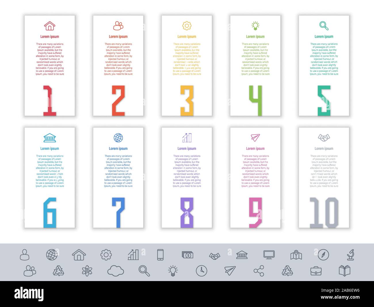 Infographic design business concept vector illustration with 10 steps ...