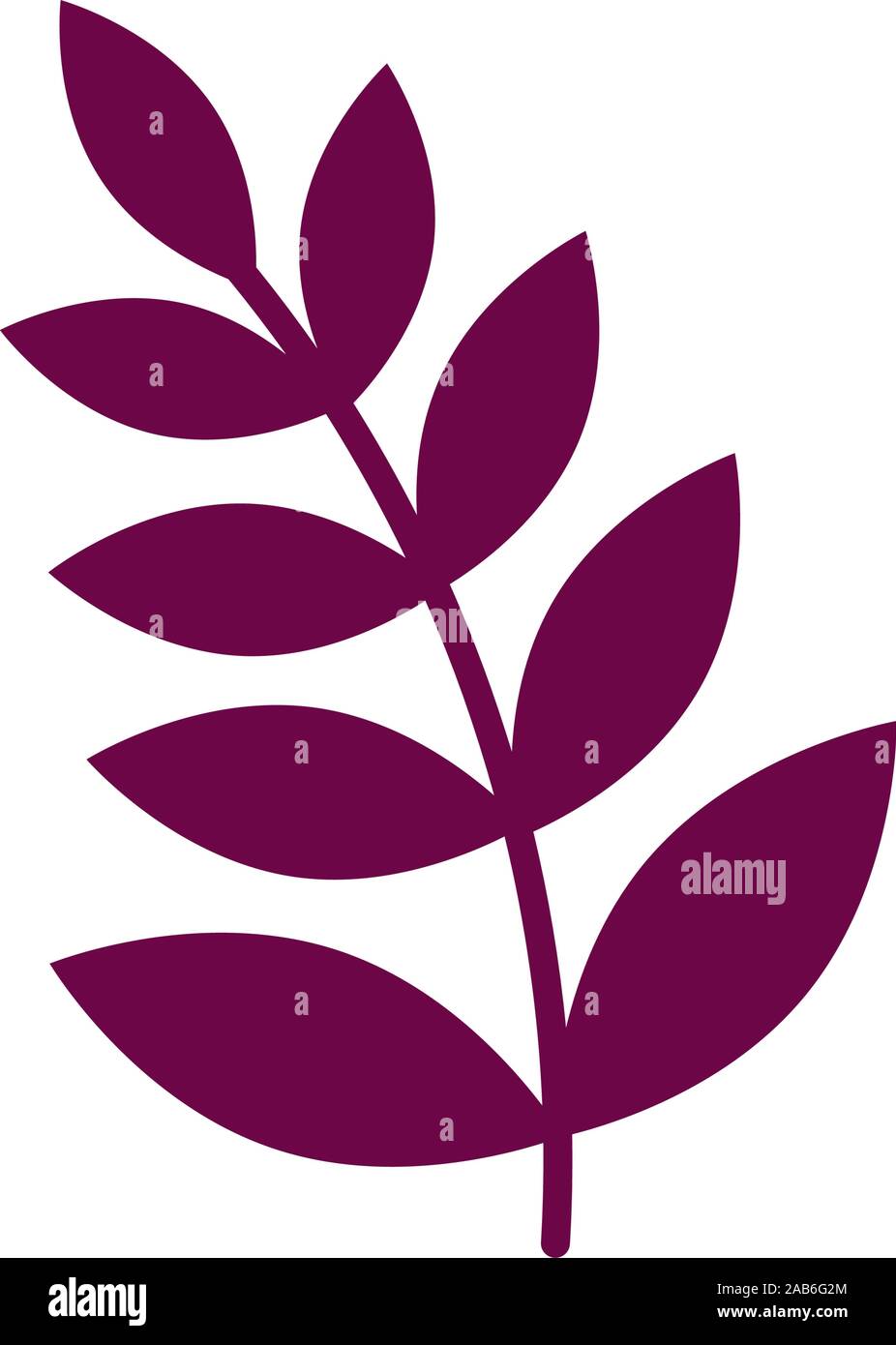 branch with leafs plant icon Stock Vector Image & Art - Alamy