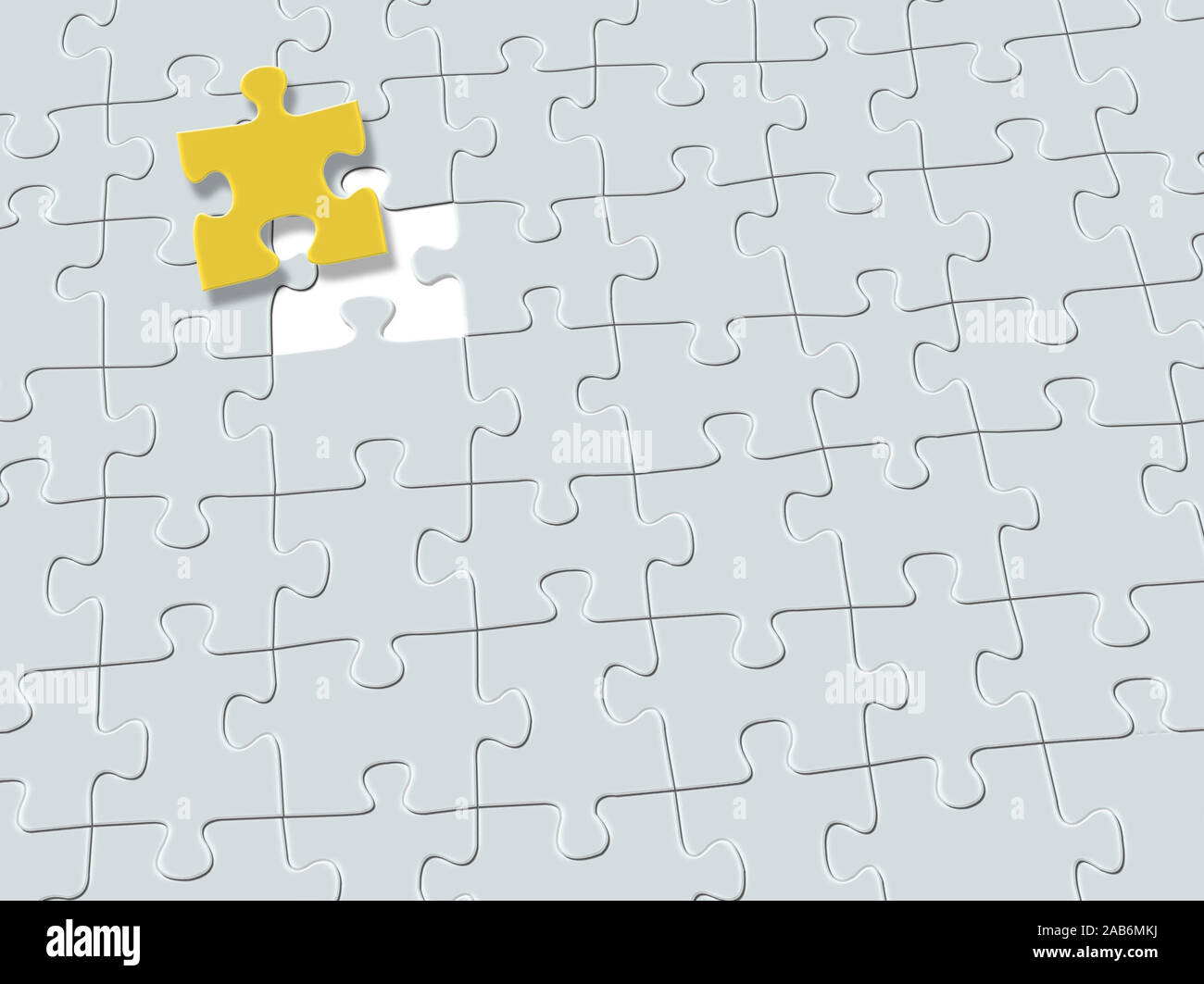 An illustration of a puzzle missing one piece Stock Photo Alamy