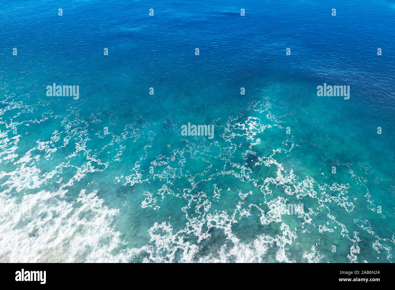 An illustration of a blue water scape shore Stock Photo