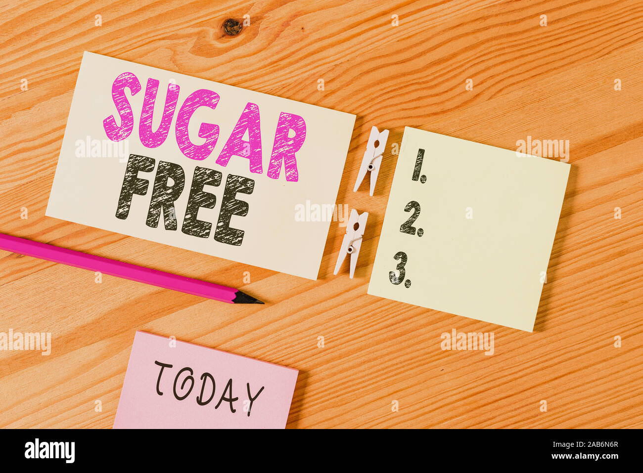 Conceptual Hand Writing Showing Sugar Free Concept Meaning Containing An Artificial Sweetening Substance Instead Of Sugar Colored Crumpled Papers Woo Stock Photo Alamy