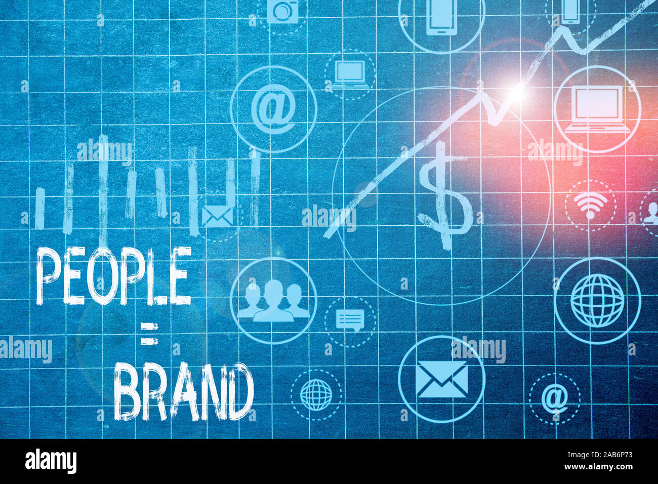 Text sign showing People equal Brand. Business photo text Personal Branding Defining demonstratingality through the labels Stock Photo