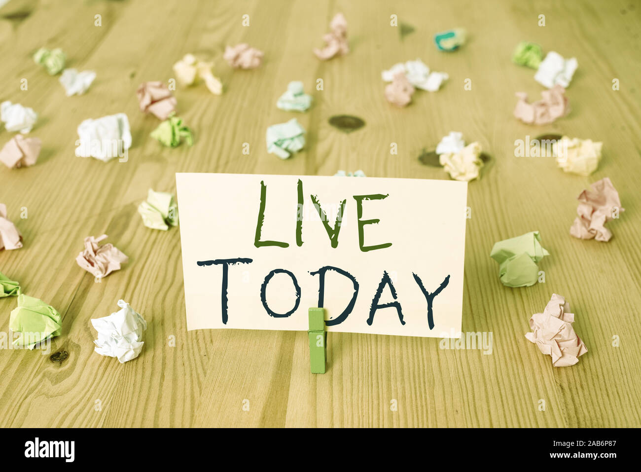 Conceptual Hand Writing Showing Live Today Concept Meaning Spend Your Life Doing What You Want Live In The Present Moment Colored Crumpled Papers Woo Stock Photo Alamy Conceptual Hand Writing Showing Live Today Concept Meaning Spend Your Life Doing What You Want Live In The Present Moment Colored Crumpled Papers Woo Stock Photo Alamy