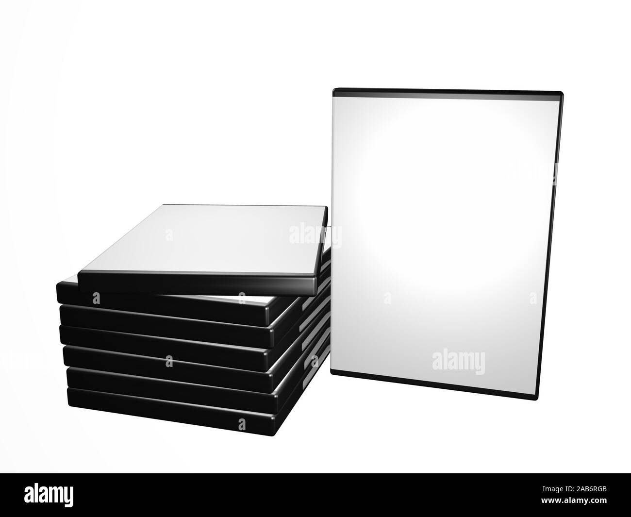 A illustration of a stock of DVD boxes Stock Photo Alamy