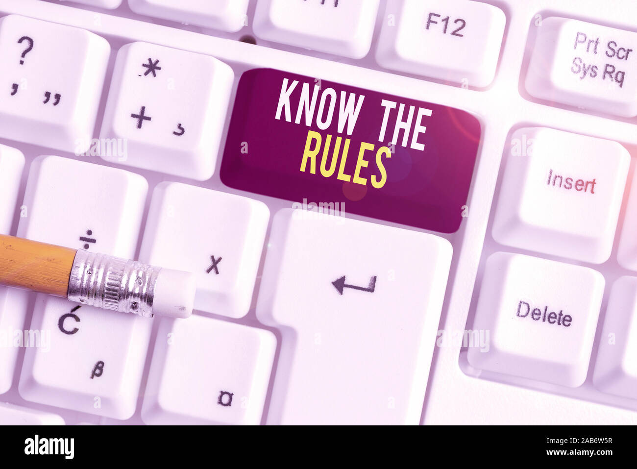 Text sign showing Know The Rules. Business photo text Learn the ...