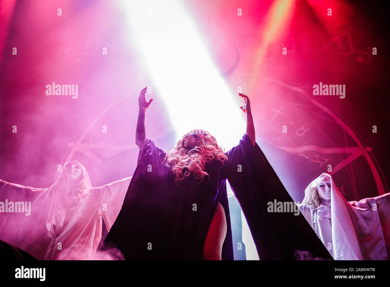 Nottingham, UK. 25th November 2019. In This Moment perform live on stage at the Motorpoint Arena in Nottingham, UK. Credit: Andy Gallagher/Alamy Live News Stock Photo