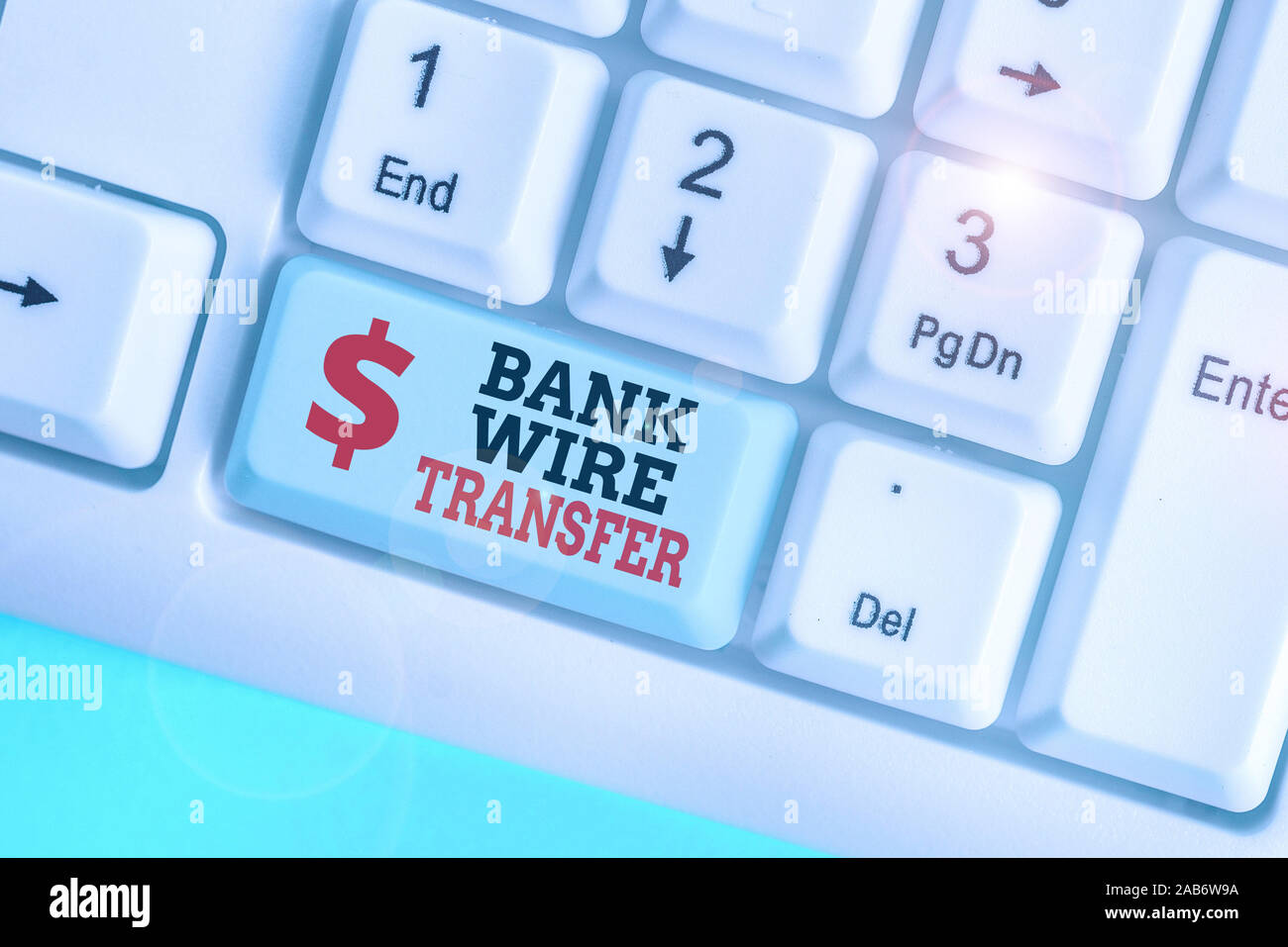 Conceptual hand writing showing Bank Wire Transfer. Concept meaning