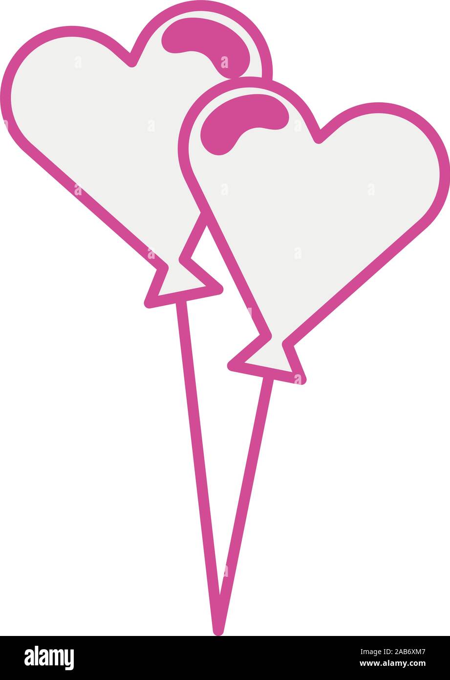 happy valentines day heart balloon helium Stock Vector Image & Art - Alamy