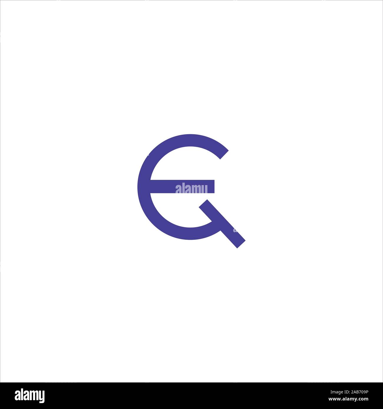 initial letter eq or qe logo vector logo design Stock Vector