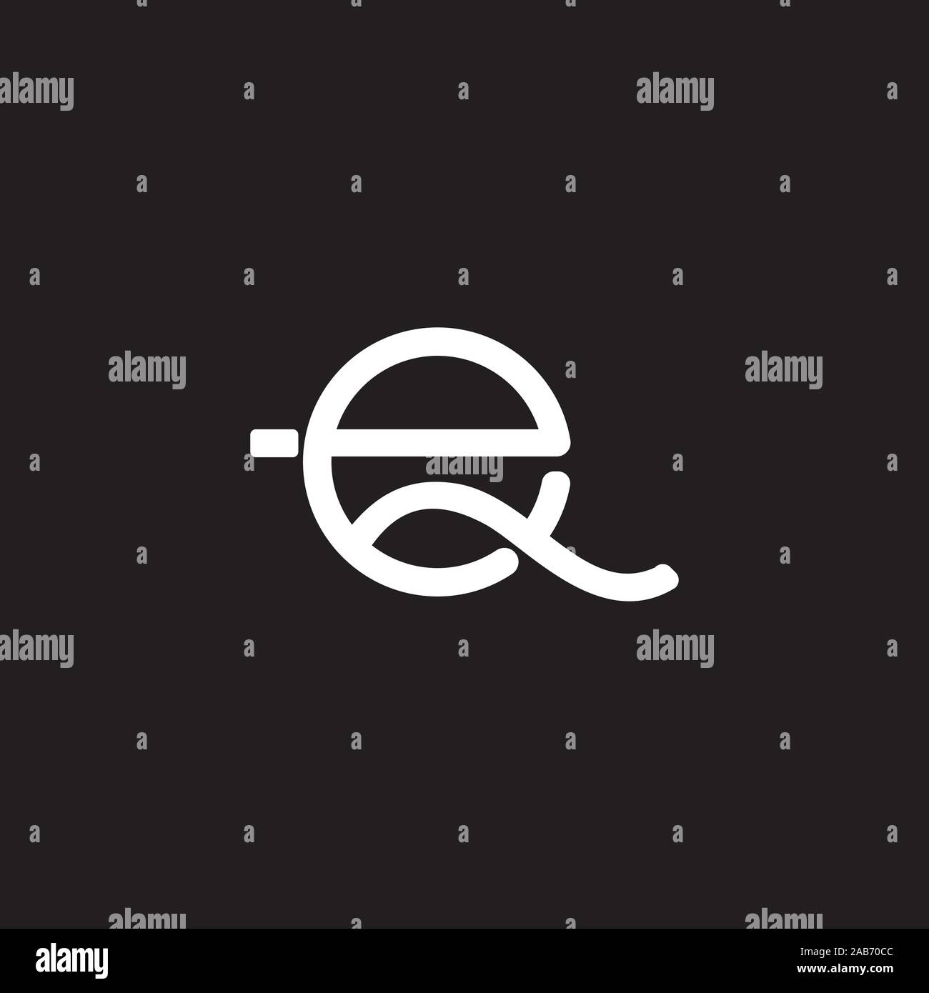 initial letter eq or qe logo vector logo design Stock Vector Image ...