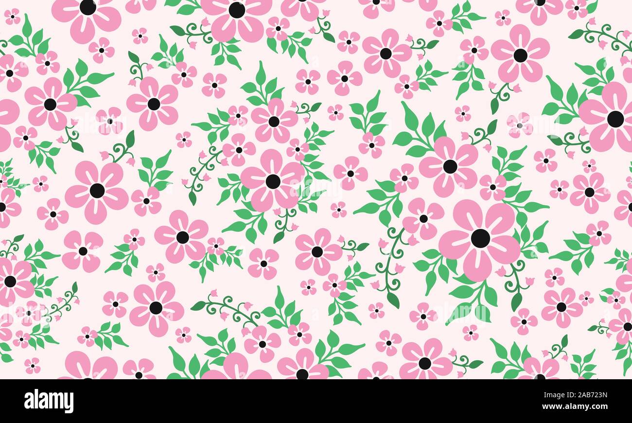 Motif Leaf Flower Classic Vintage Floral Pattern Background Stock Vector Image Art Alamy