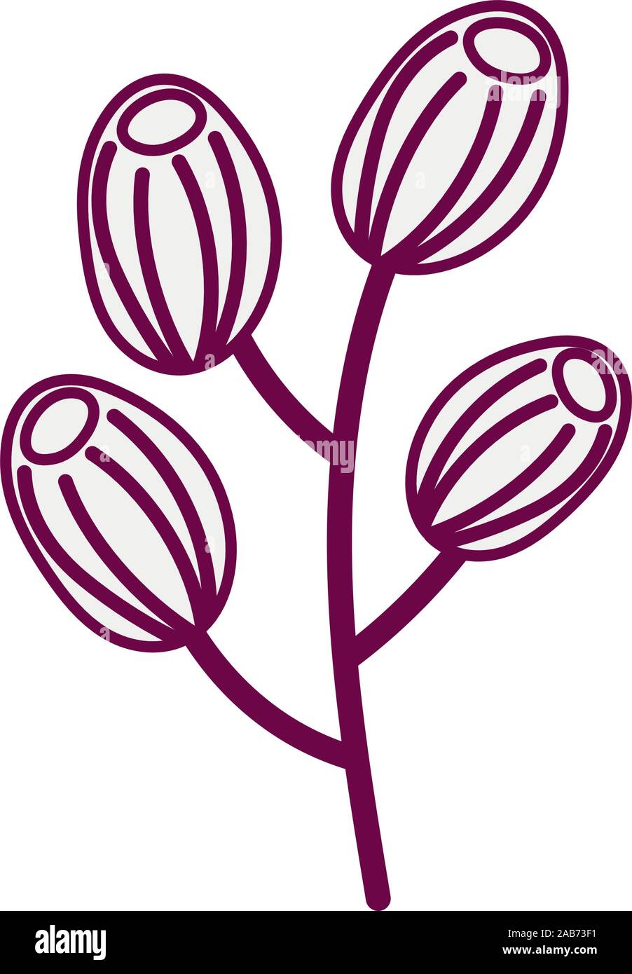 branch with leafs plant icon Stock Vector Image & Art - Alamy