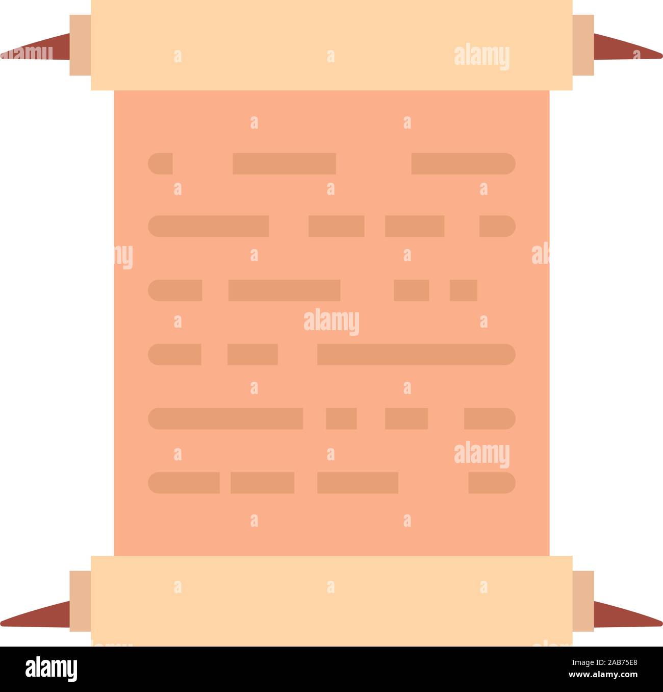 medieval parchment paper flat style icon vector illustration design ...
