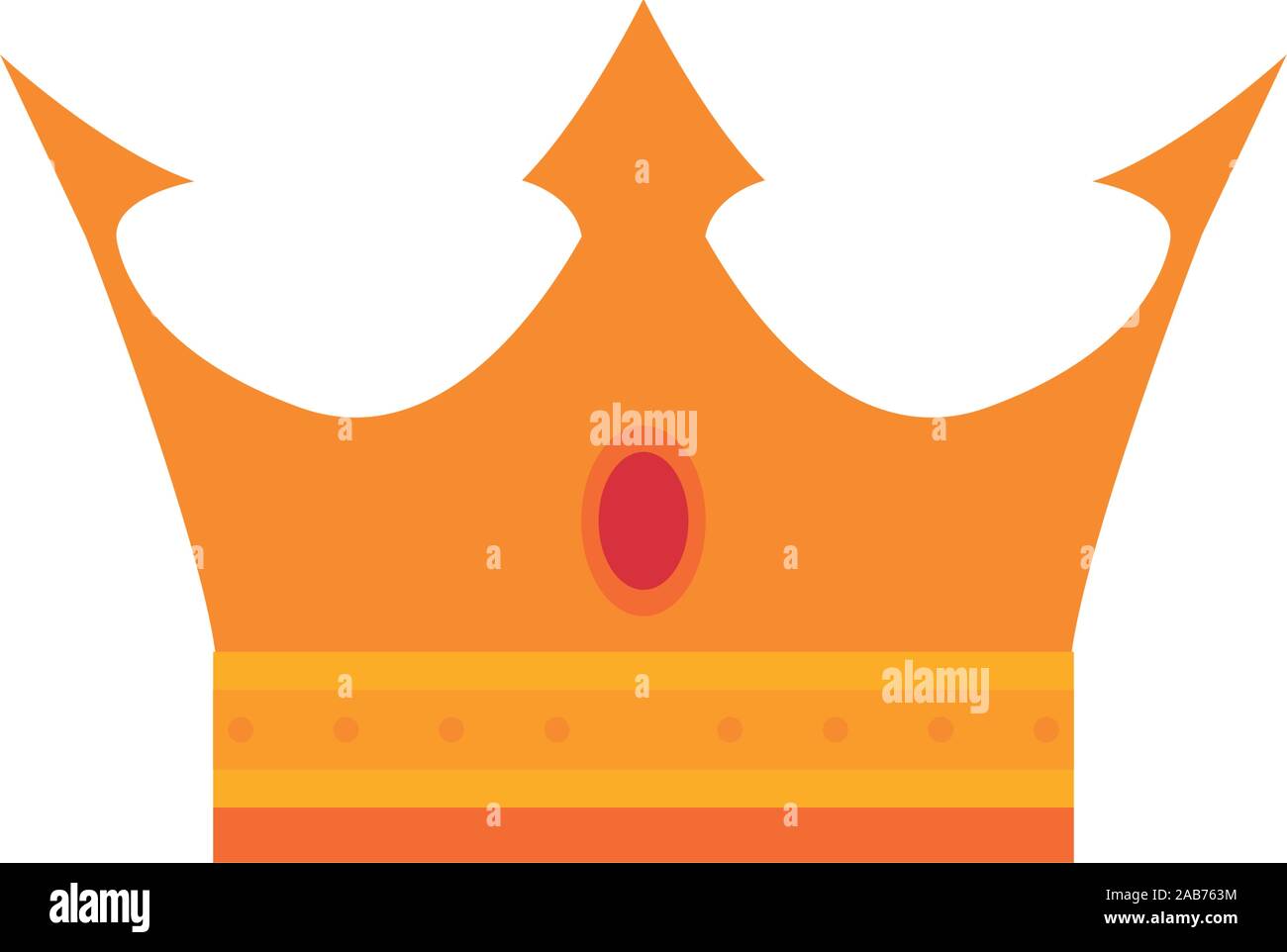 medieval queen crown flat style icon vector illustration design Stock ...