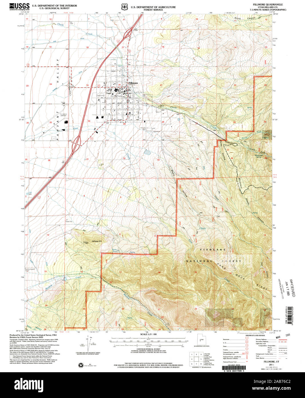 Fillmore map Cut Out Stock Images & Pictures - Alamy