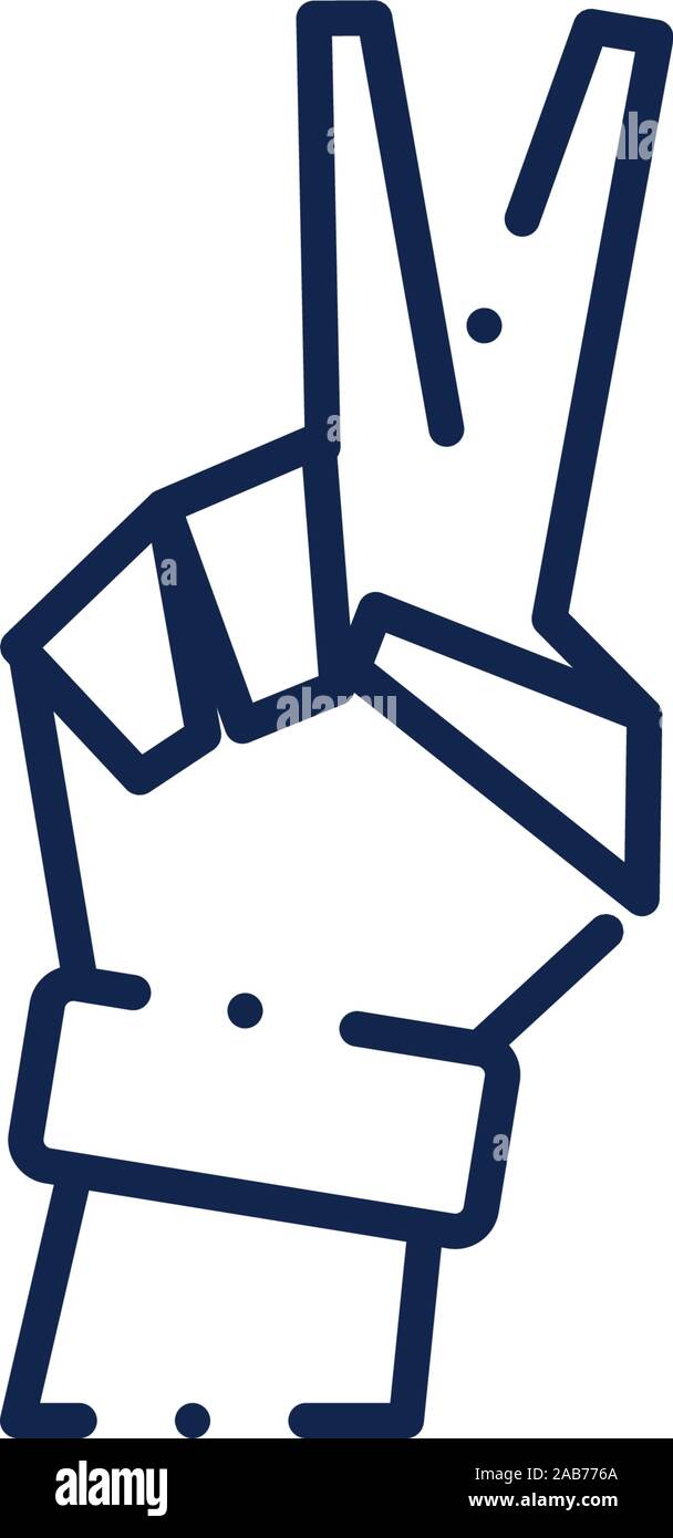 Victory Vector Human hand human with victory symbol vector illustration design Stock Vector ...