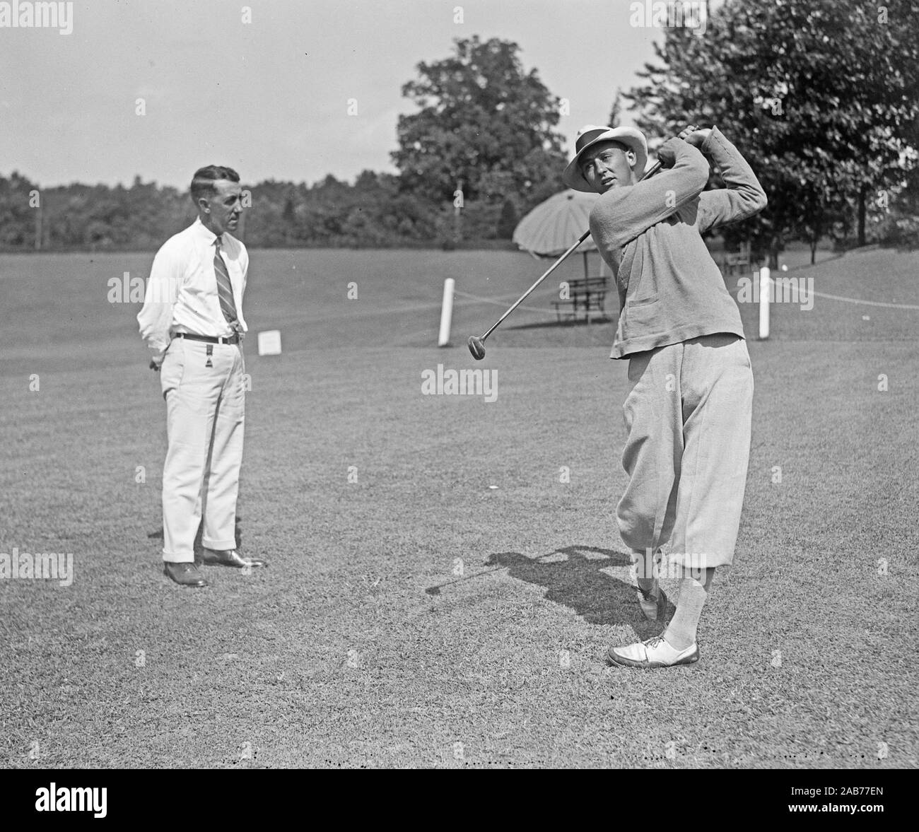 Vintage golfer in the 1920s ca. 1927 Stock Photo