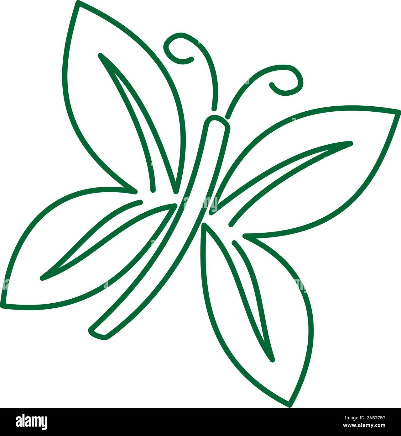 Butterfly Logo Design Template Vector Illustration icon Isolated Stock ...