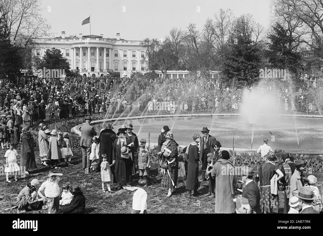 1920s easter egg hunt at white house hires stock photography and
