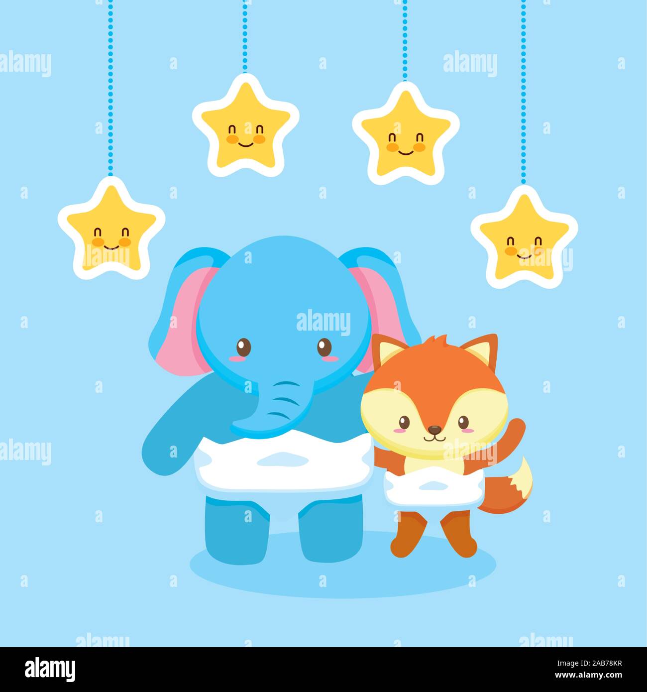 baby shower card with elephant Stock Vector Image & Art - Alamy
