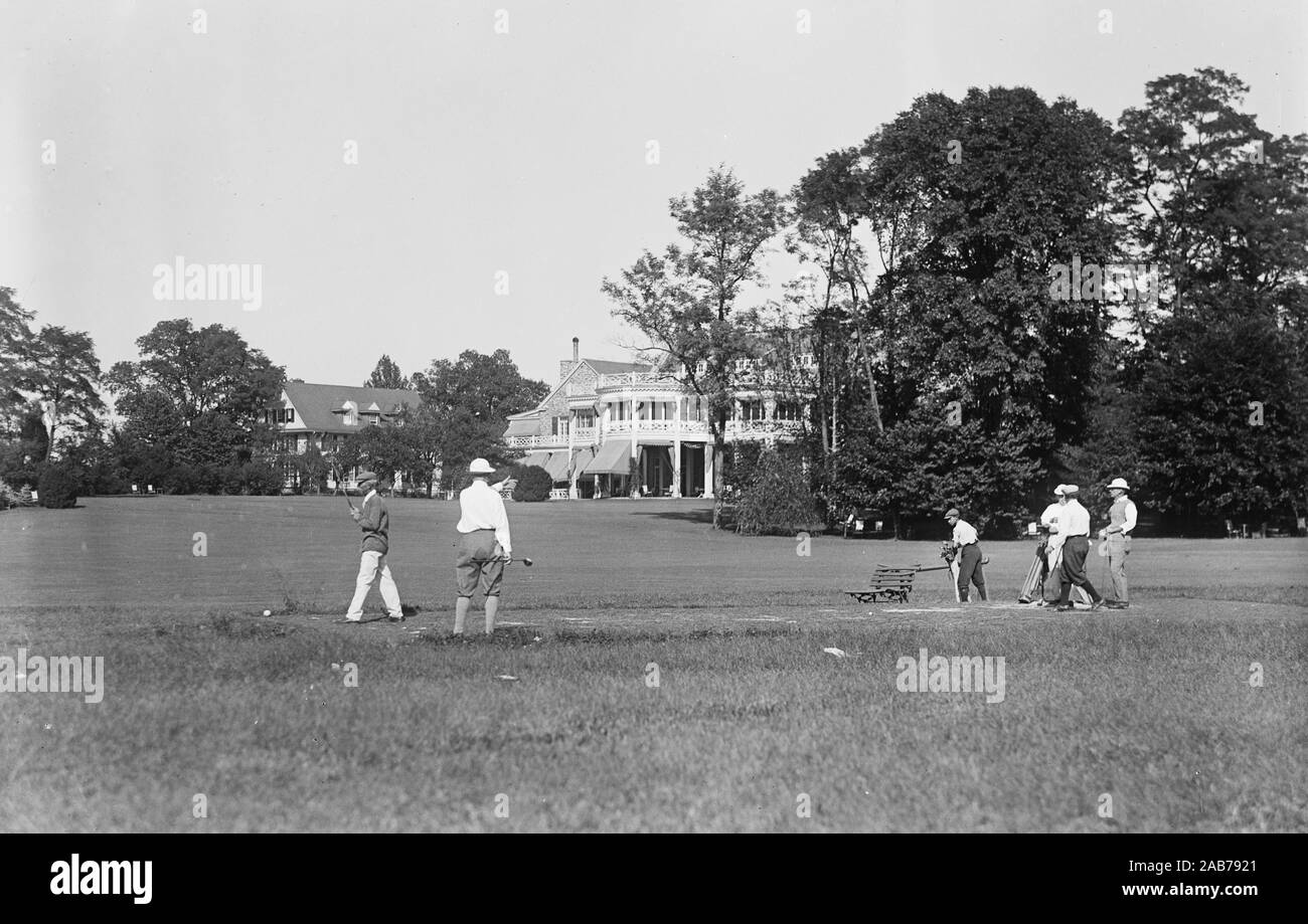 Vintage Golf - Golf, Chevy Chase Club, Chevy Chase, Maryland ca. 1915-1923 Stock Photo