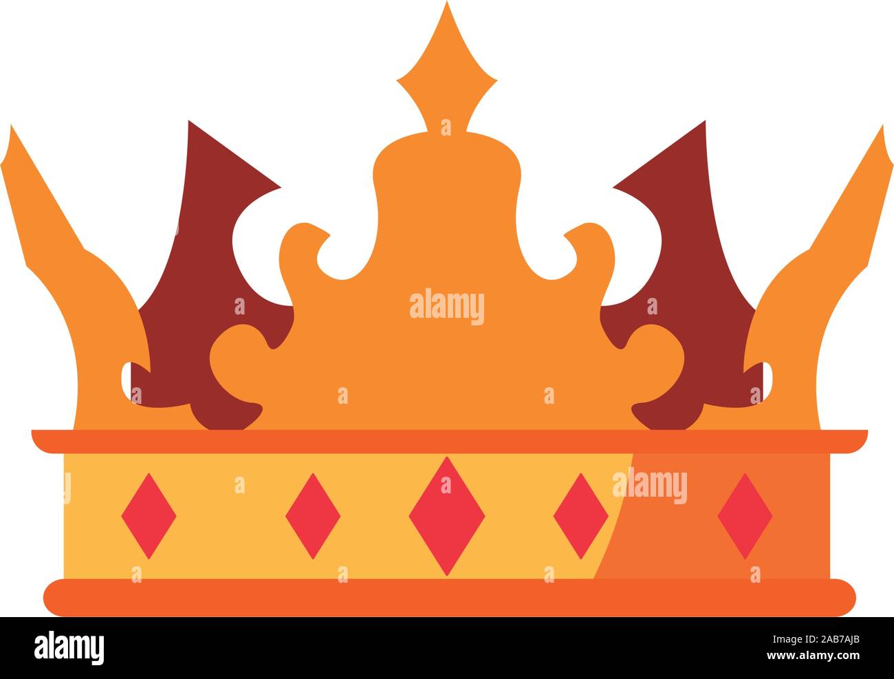 medieval queen crown flat style icon vector illustration design Stock ...