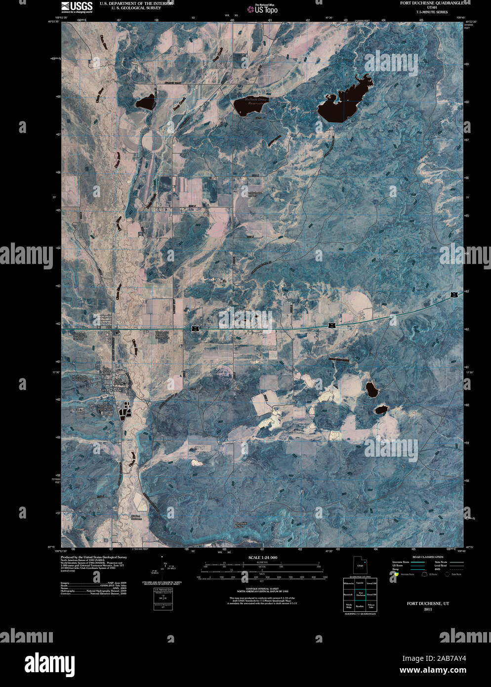 Map of fort duchesne hires stock photography and images Alamy