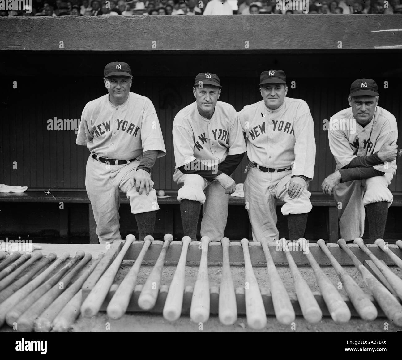 Members of the New York Yankees baseball team ca. 1936-1937 Stock