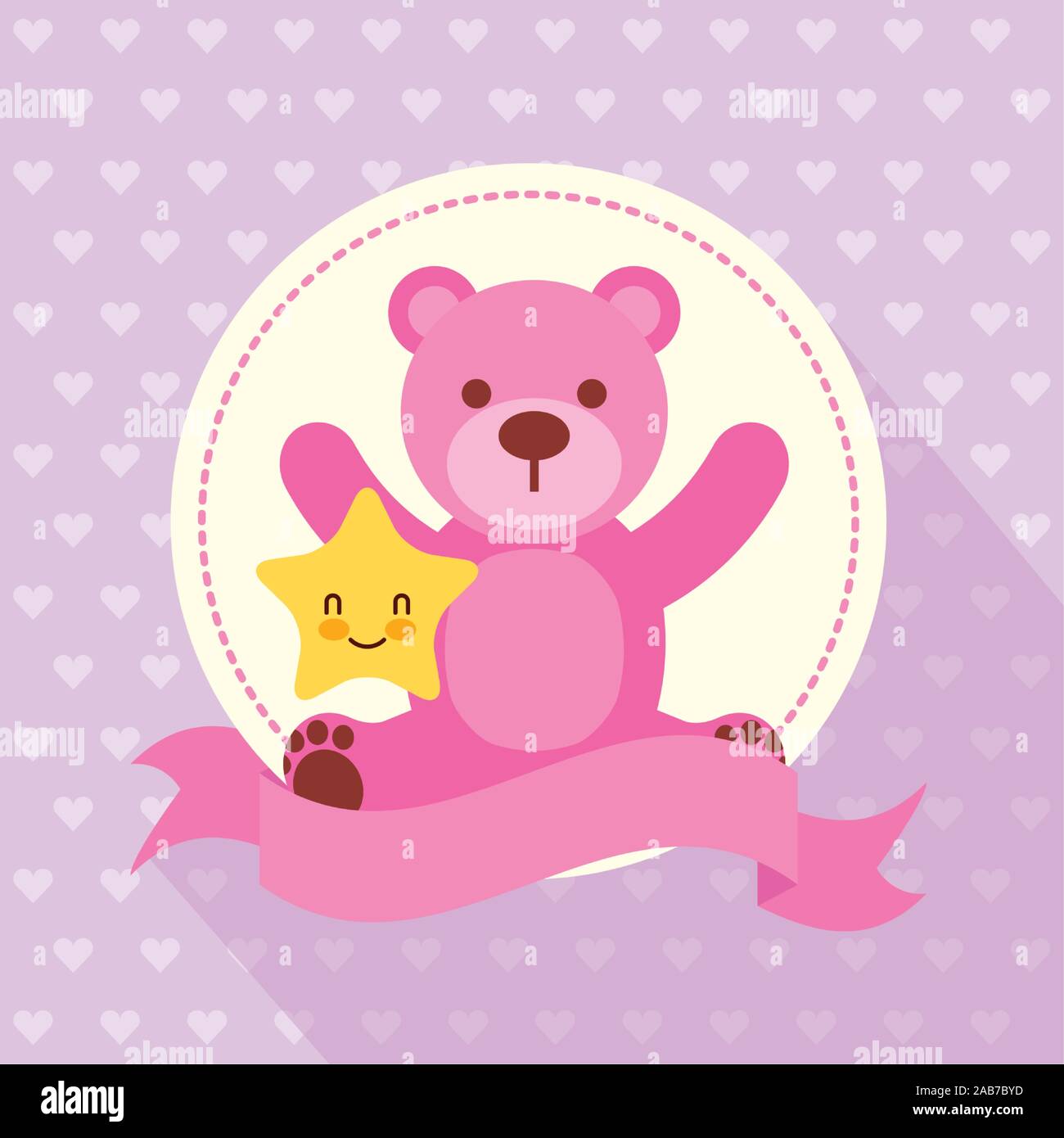 baby shower card with bear teddy Stock Vector Image & Art - Alamy